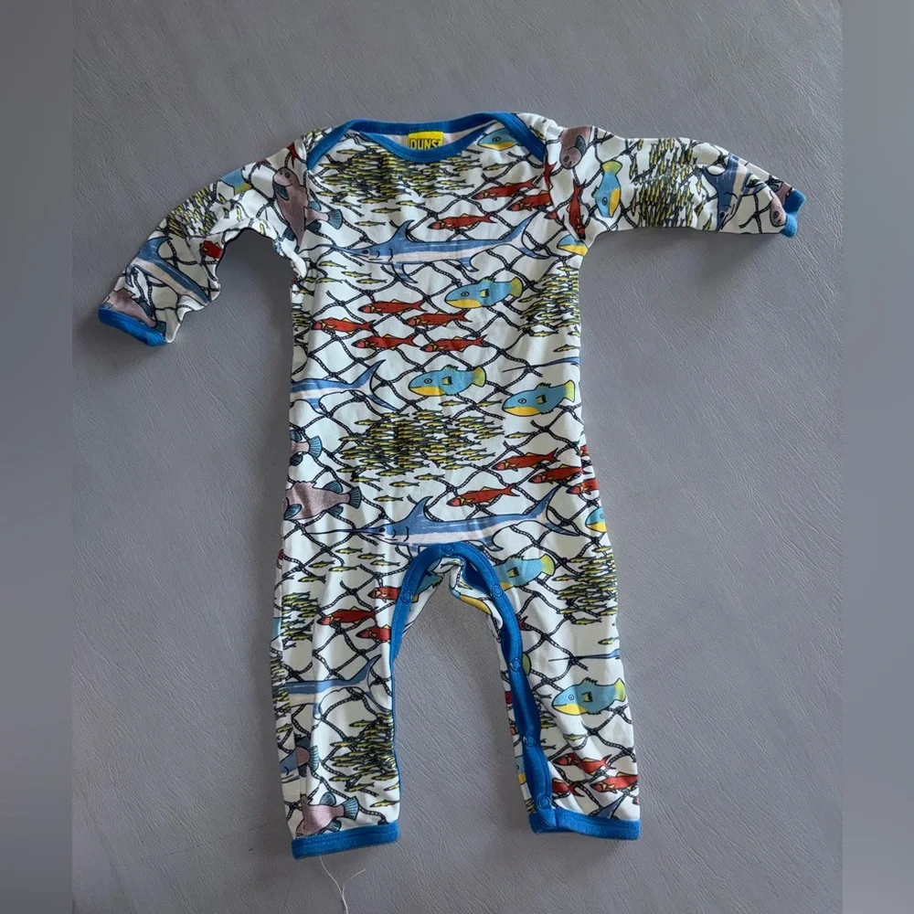 Kids Fish‎ Print One Piece Footie